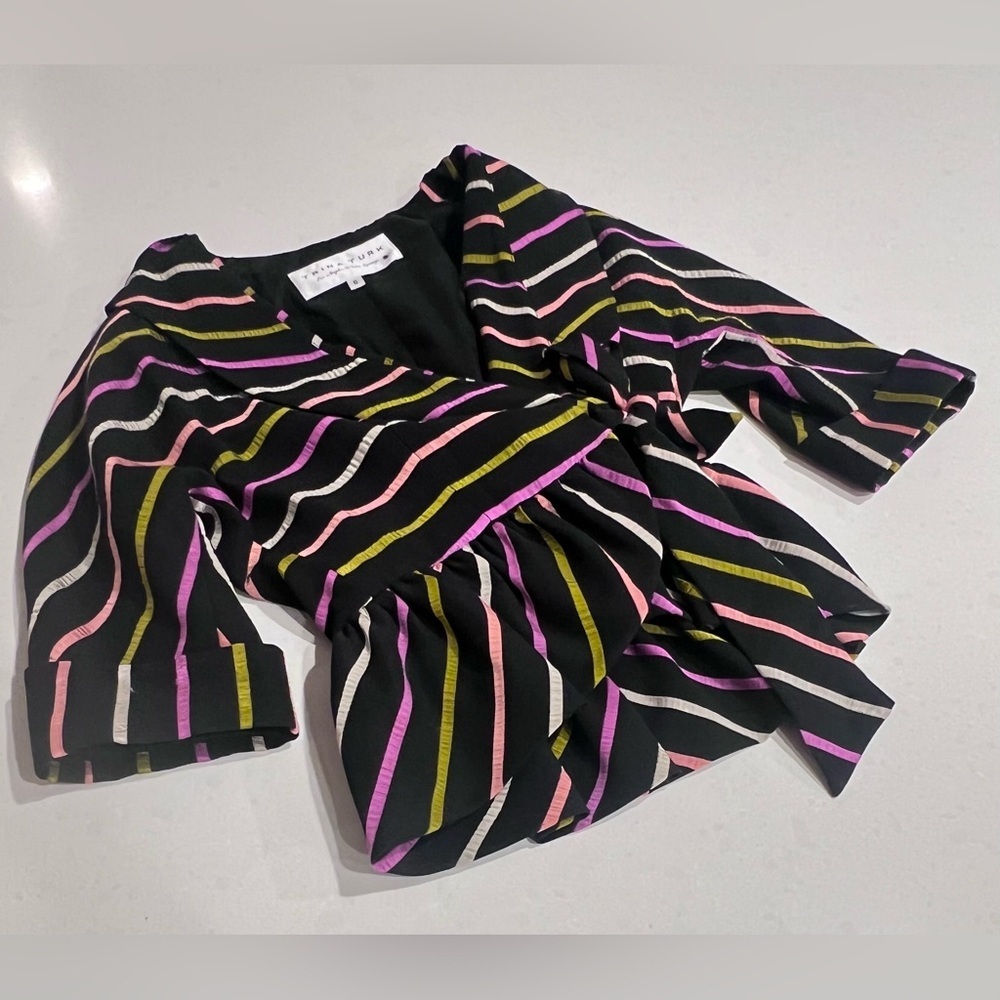 Trina‎ Turk women’s colorful striped blazer size 6